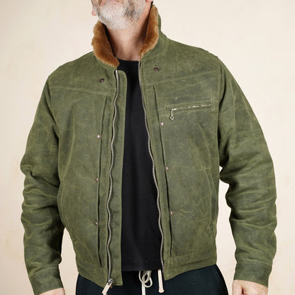 Freenote Cloth RJ-2 Jacket - 20z Waxed Canvas - Olive