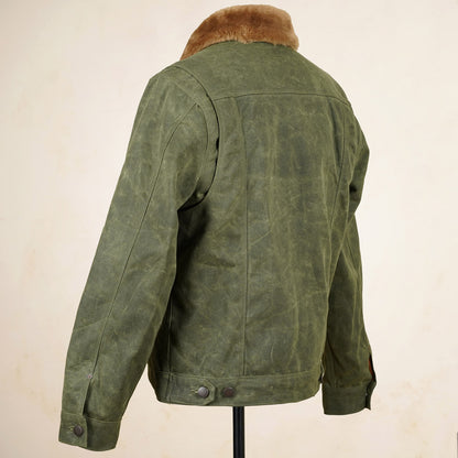 Freenote Cloth RJ-2 Jacket - 20z Waxed Canvas - Olive