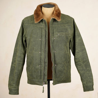 Freenote Cloth RJ-2 Jacket - 20z Waxed Canvas - Olive