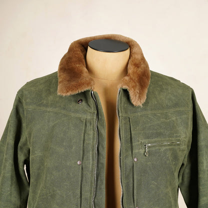 Freenote Cloth RJ-2 Jacket - 20z Waxed Canvas - Olive