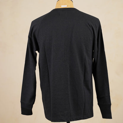 Heimat Raglan Long Sleeve Hemp/ Cotton T-Shirt – Schwarz