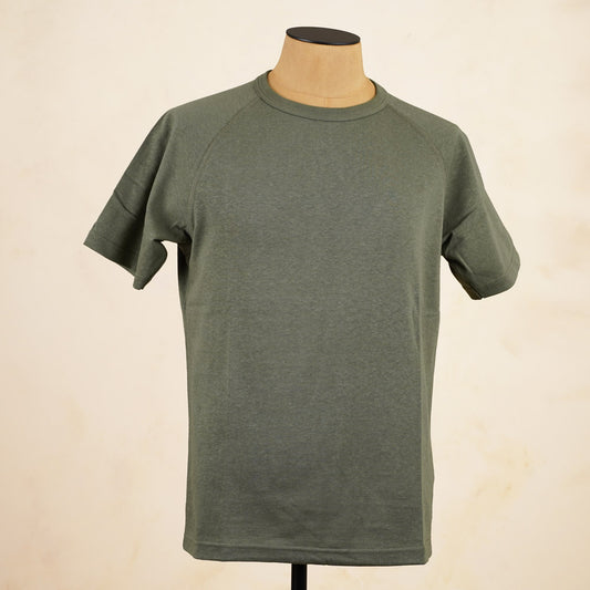 Heimat Raglan Short Sleeve Hemp/ Cotton T-Shirt – Military Green