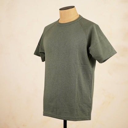 Heimat Raglan Short Sleeve Hemp/ Cotton T-Shirt – Military Green