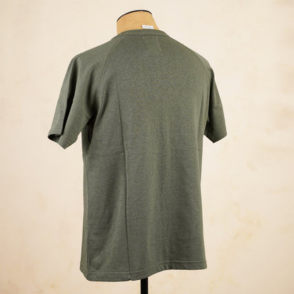 Heimat Raglan Short Sleeve Hemp/ Cotton T-Shirt – Military Green