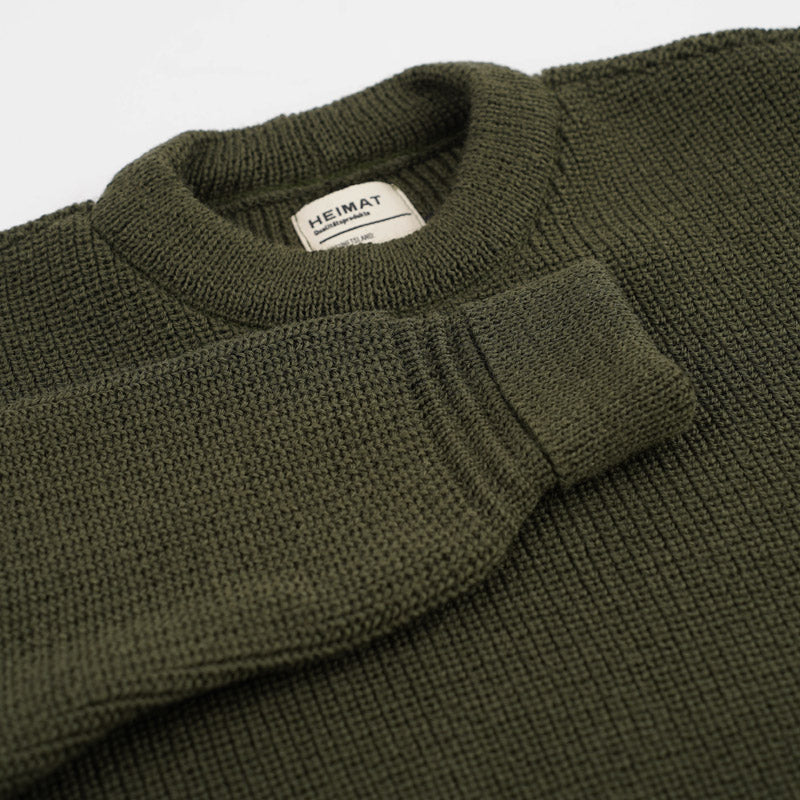 Heimat Textil Rundhals Crewneck Sweater Military Green