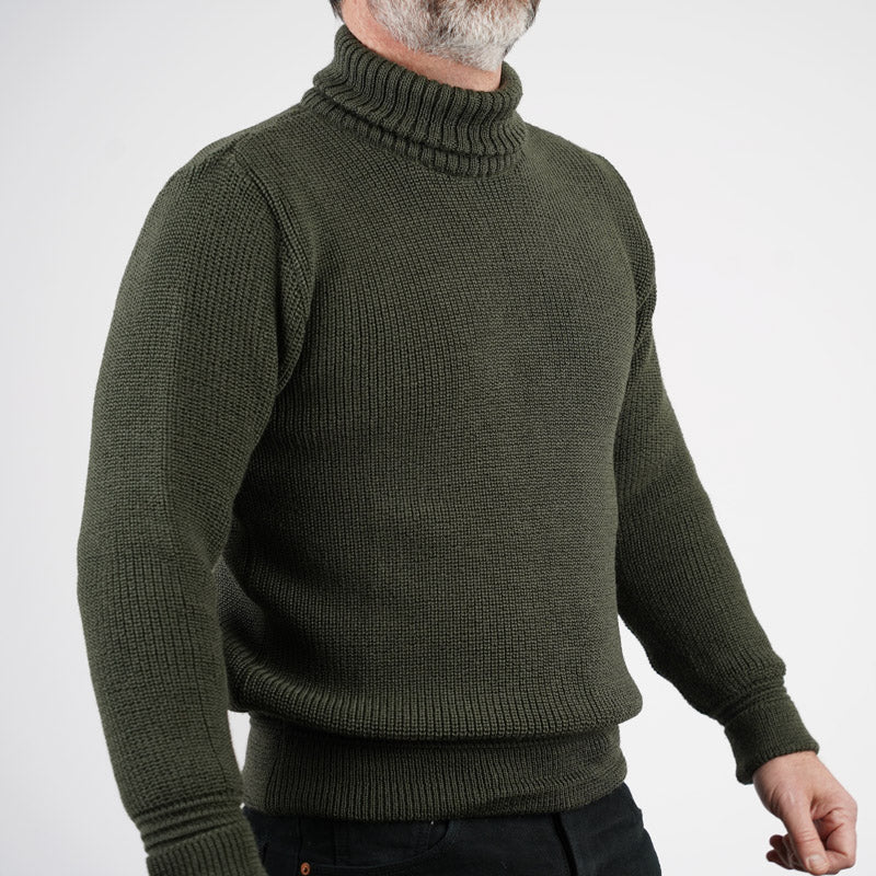 Heimat Textil U Boat Roll Neck Sweater Military Green