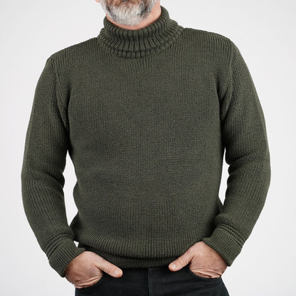 Heimat Textil U Boat Roll Neck Sweater Military Green