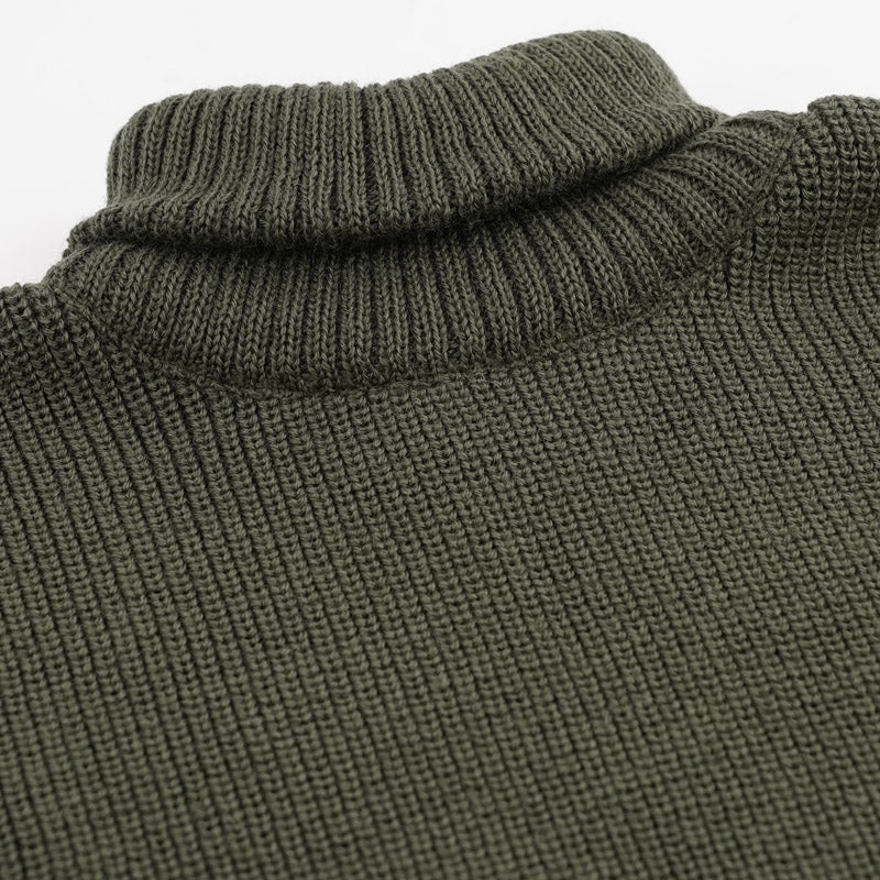 Heimat Textil U Boat Roll Neck Sweater Military Green