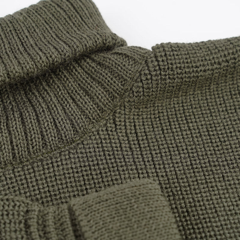 Heimat Textil U Boat Roll Neck Sweater Military Green