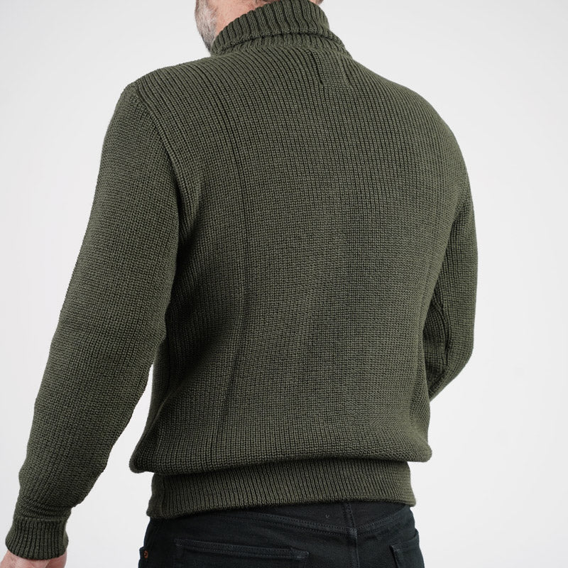 Heimat Textil U Boat Roll Neck Sweater Military Green