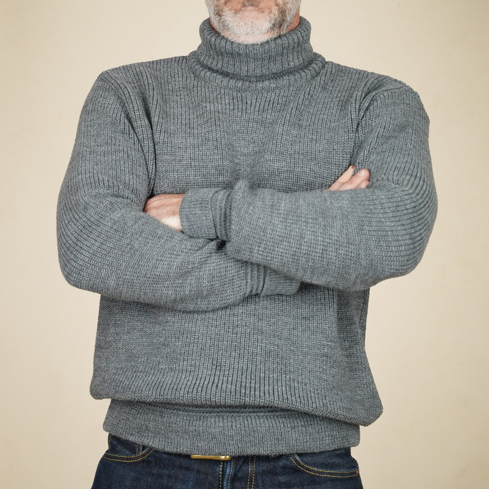 Heimat U Boat Roll Neck - Battleship Grey