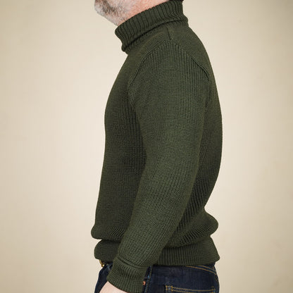 Heimat U Boat Roll Neck - Military Green