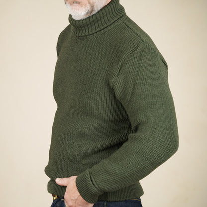 Heimat U Boat Roll Neck - Military Green