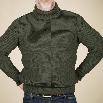 Heimat U Boat Roll Neck - Military Green