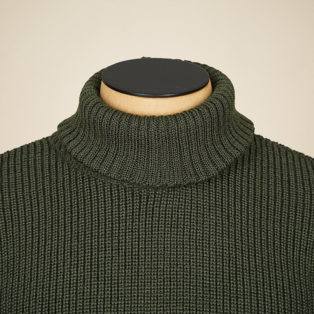 Heimat U Boat Roll Neck - Military Green