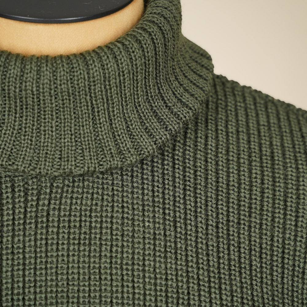 Heimat U Boat Roll Neck - Military Green