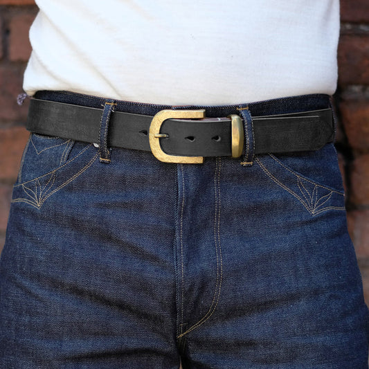 Hollows Leather Trail Belt Black Bridle