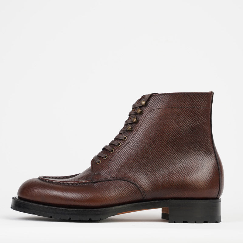 Joe Works Apron Front Derby Boots Brown Scotch Grain Leather