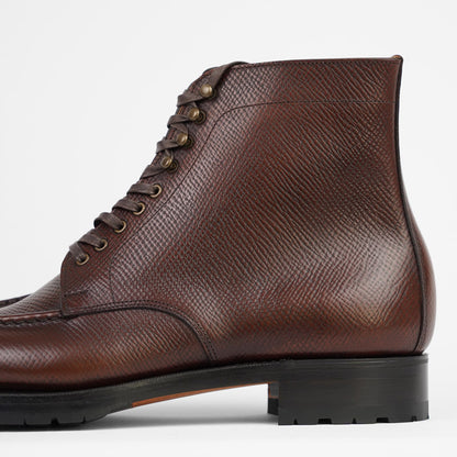 Joe Works Apron Front Derby Boots Brown Scotch Grain Leather