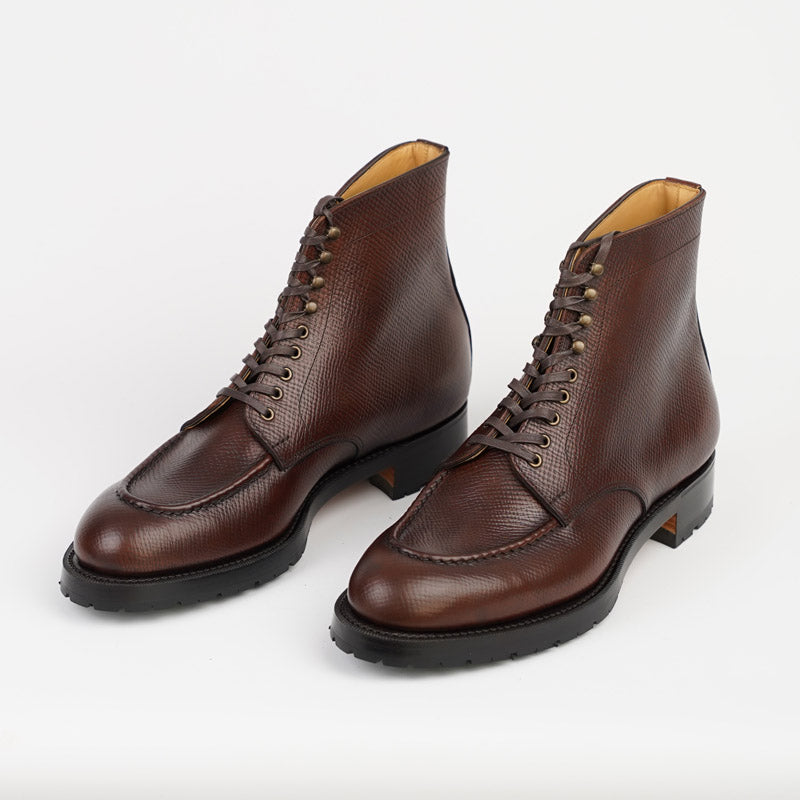 Joe Works Apron Front Derby Boots Brown Scotch Grain Leather