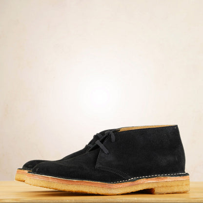 John Lofgren Desert Boots - Black Japanese Suede