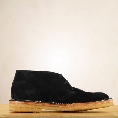 John Lofgren Desert Boots - Black Japanese Suede