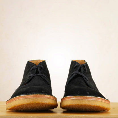 John Lofgren Desert Boots - Black Japanese Suede