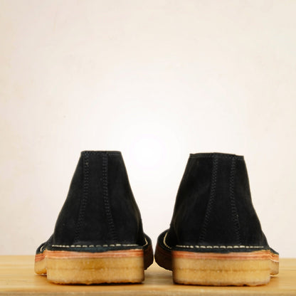 John Lofgren Desert Boots - Black Japanese Suede