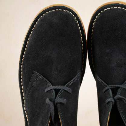 John Lofgren Desert Boots - Black Japanese Suede