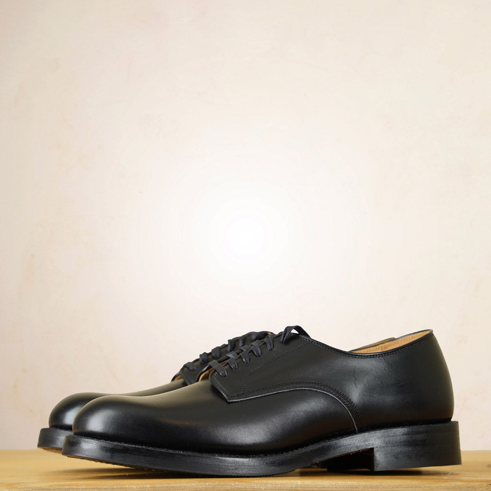 John Lofgren USN Low Quarter Shoes - Black French Calfskin