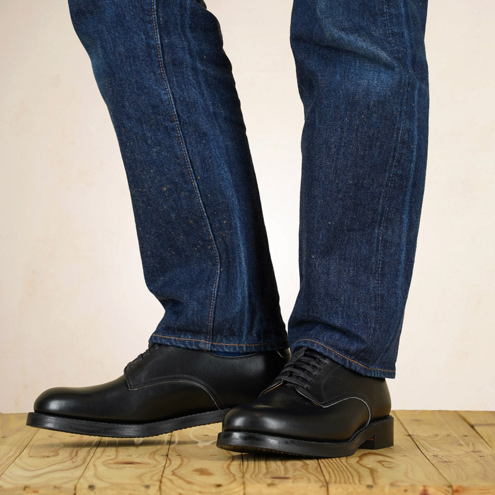 John Lofgren USN Low Quarter Shoes - Black French Calfskin