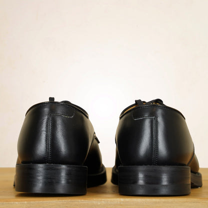 John Lofgren USN Low Quarter Shoes - Black French Calfskin