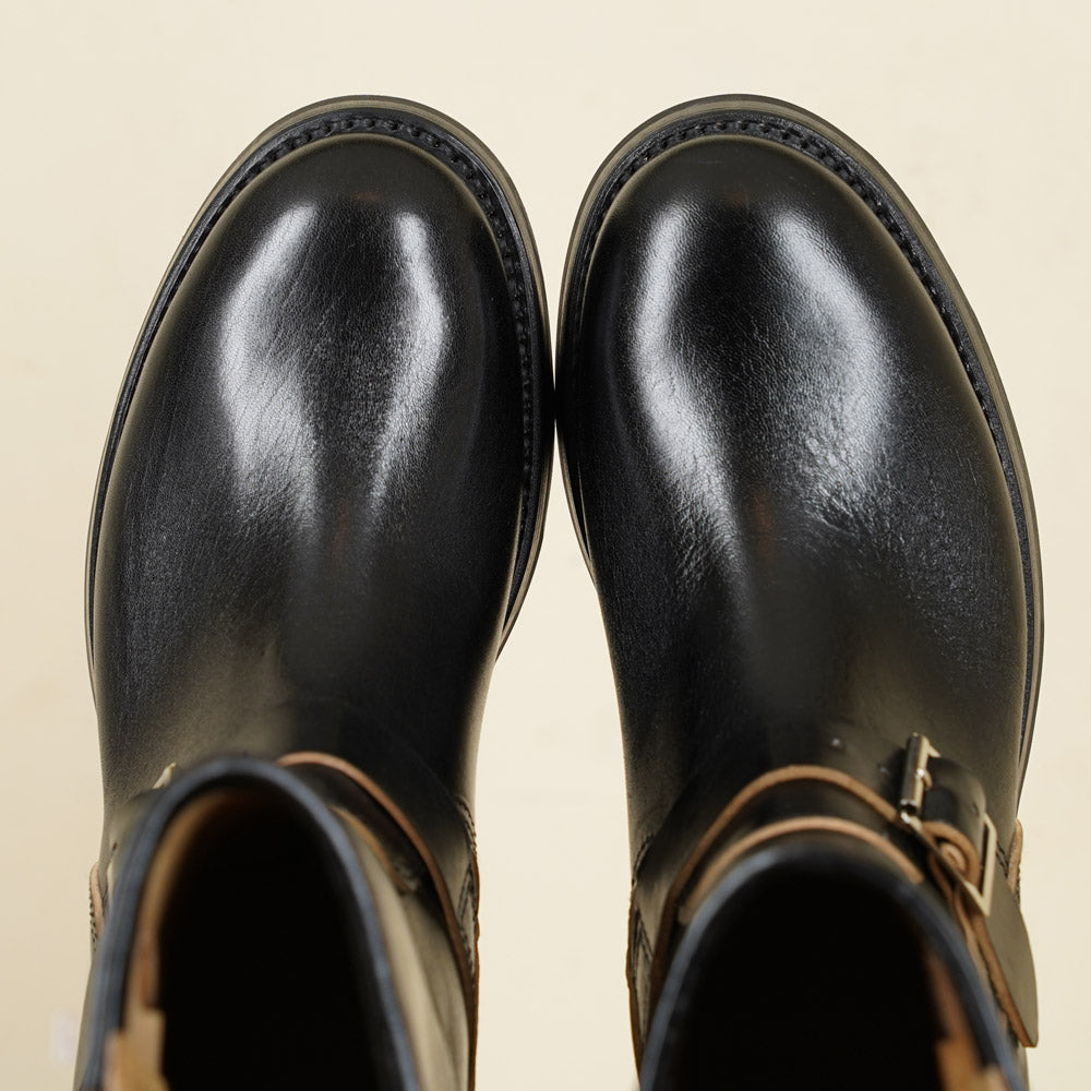 John Lofgren Engineer Boots - Shinki Horsebutt Black