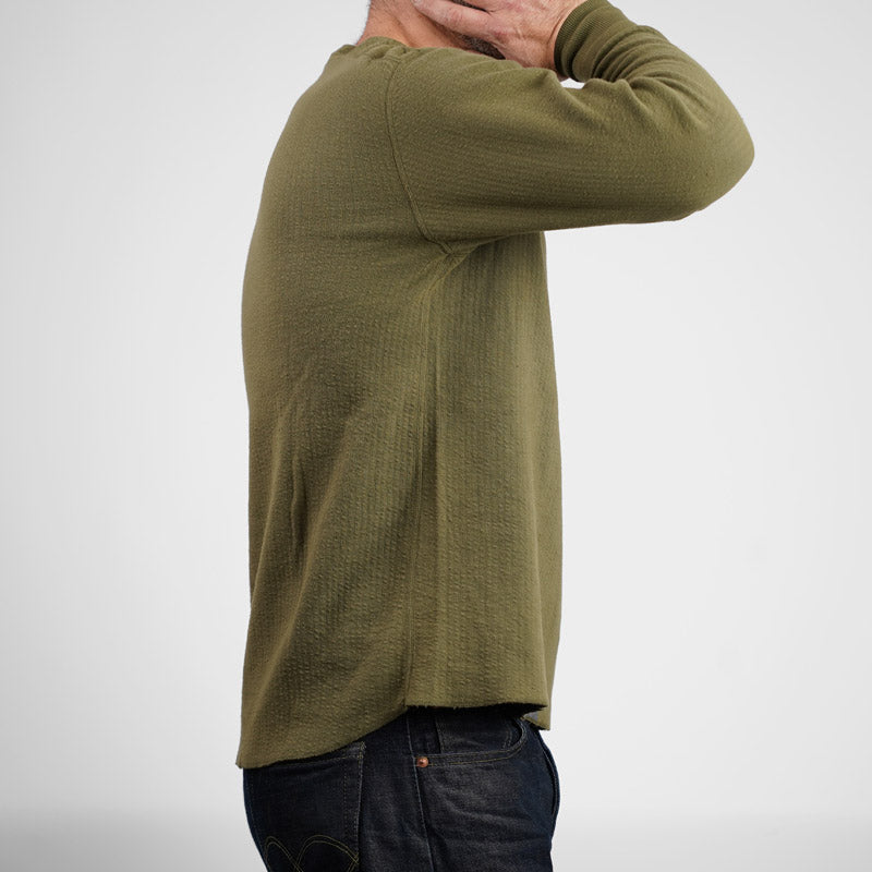 Loop & Weft DOUBLE FACE JACQUARD KNIT CREWNECK