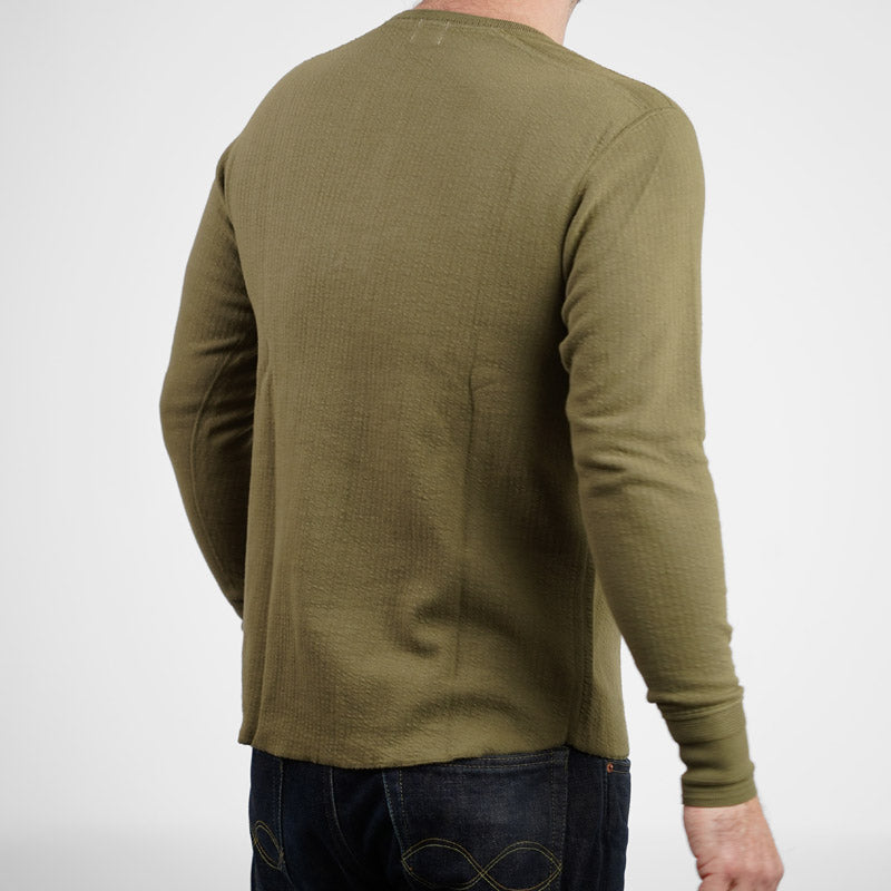 Loop & Weft DOUBLE FACE JACQUARD KNIT HENLEY