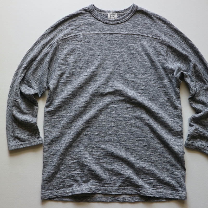 Loop & Weft Quarter Sleeve Crew Neck - Grey