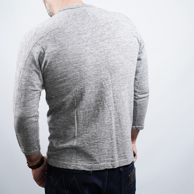 Loop & Weft Quarter Sleeve Crew Neck - Grey