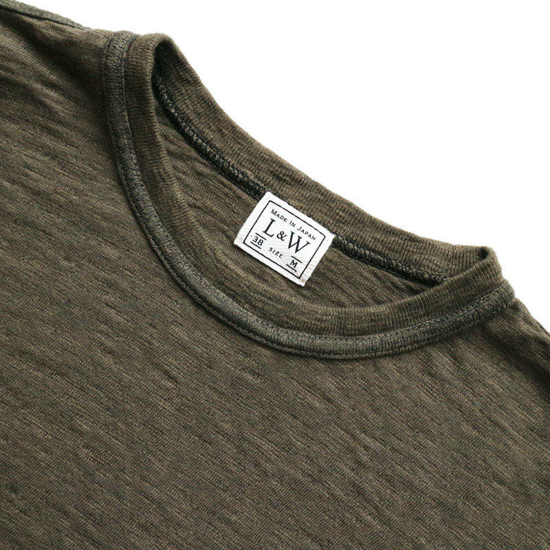 Loop & Weft Taped Seam Ribbed Pocket Crew Neck