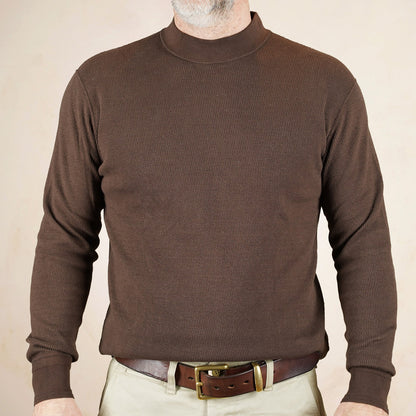 Loop & Weft Thermal Mock Neck LRC1123 - Brown