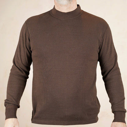 Loop & Weft Thermal Mock Neck LRC1123 - Brown