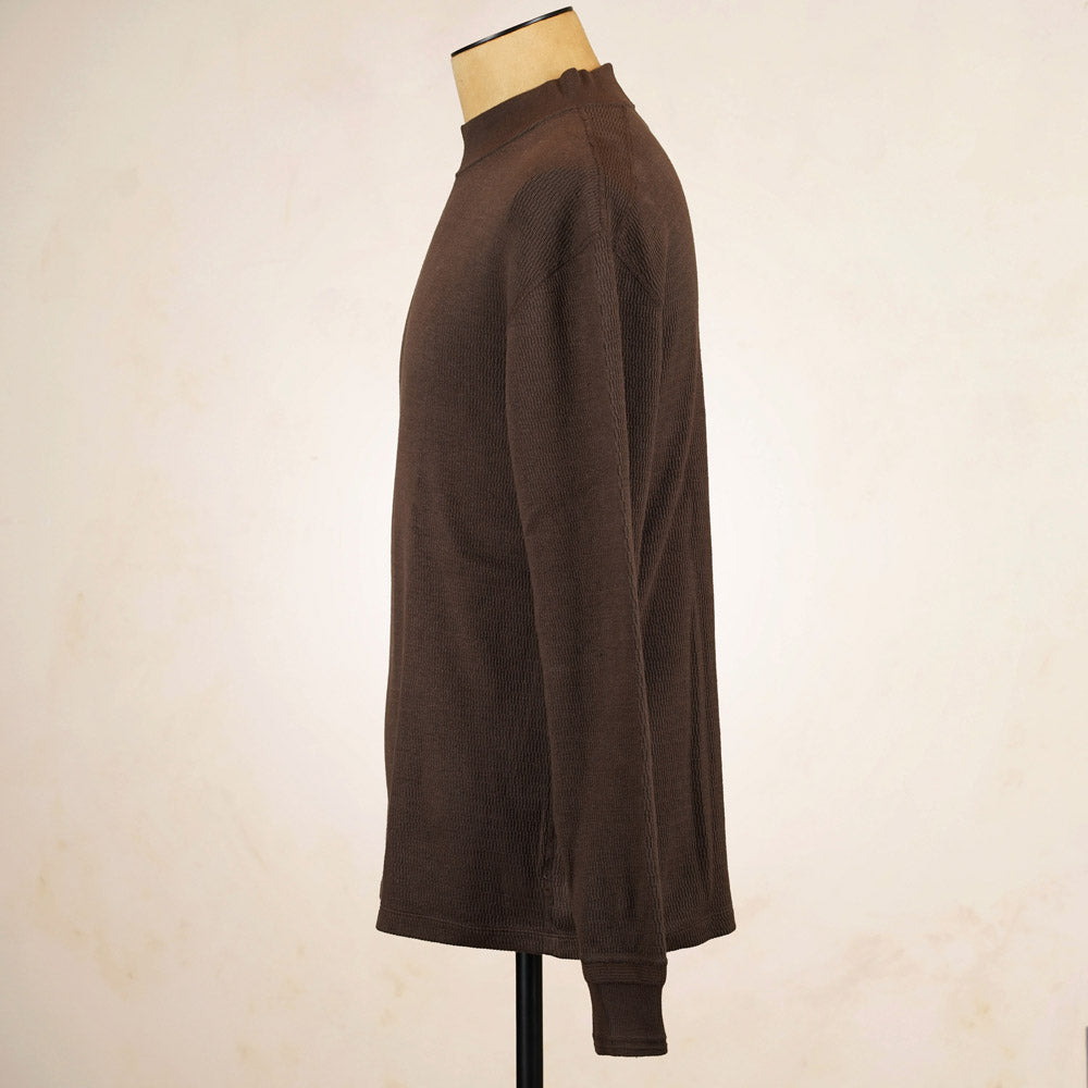 Loop & Weft Thermal Mock Neck LRC1123 - Brown