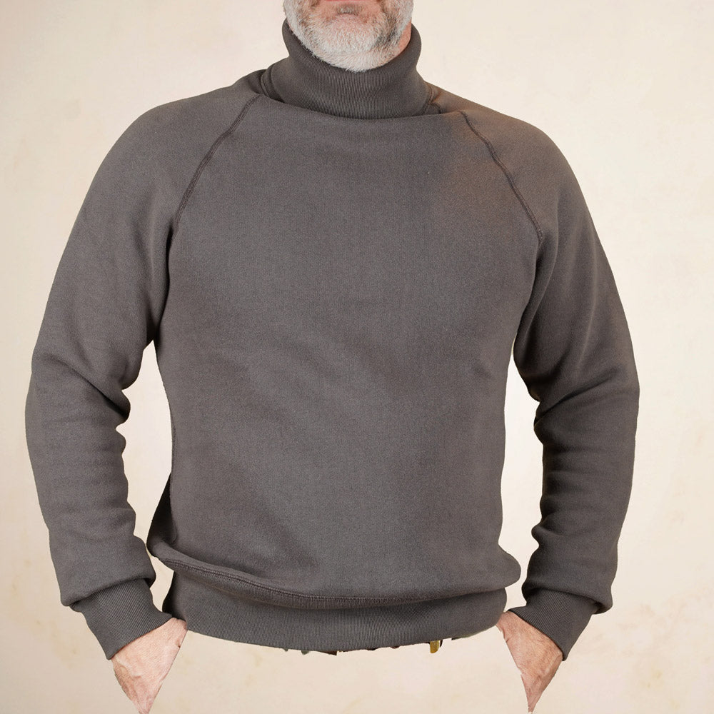 Loop & Weft Roll Neck Sweatshirt LCS1006 - Black