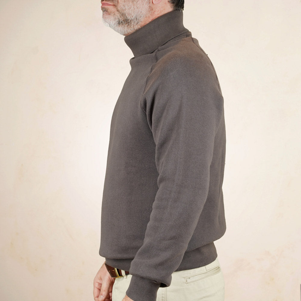 Loop & Weft Roll Neck Sweatshirt LCS1006 - Black