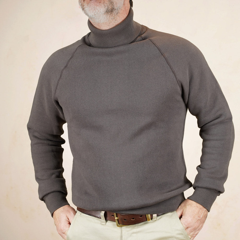 Loop & Weft Roll Neck Sweatshirt LCS1006 - Black