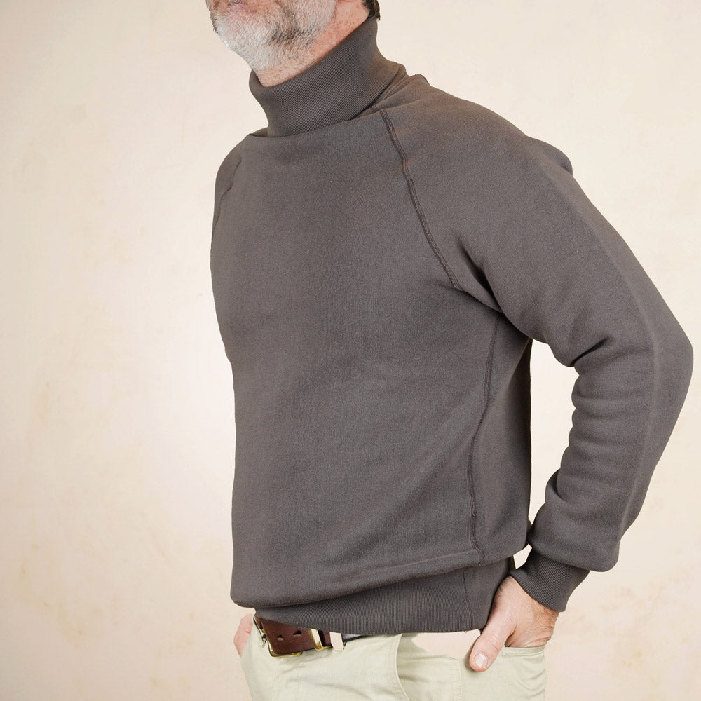 Loop & Weft Roll Neck Sweatshirt LCS1006 - Black