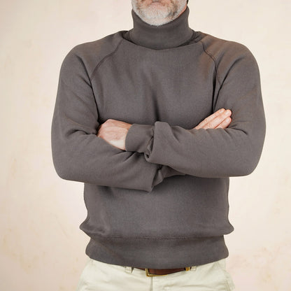 Loop & Weft Roll Neck Sweatshirt LCS1006 - Black