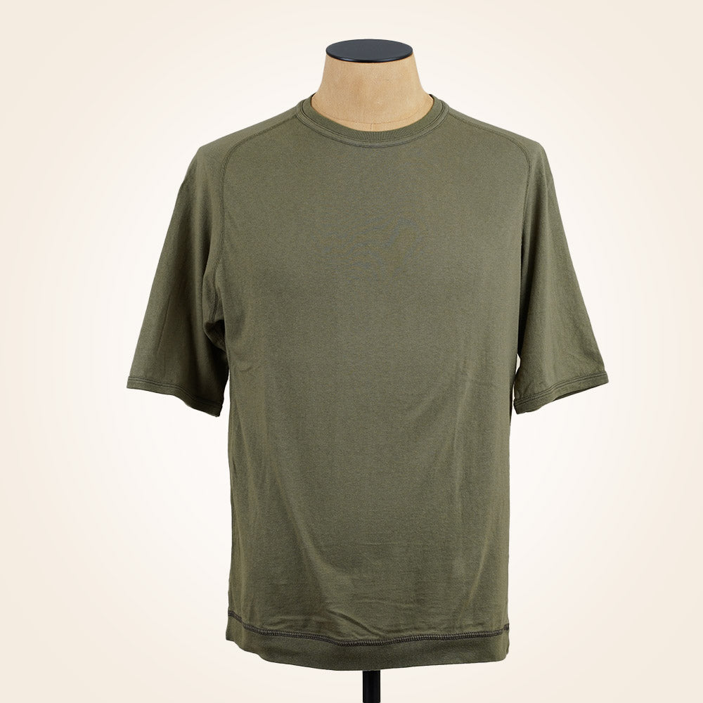 SUPIMA COTTON FREEDOM SLEEVE CREW - Army Olive LRC1121