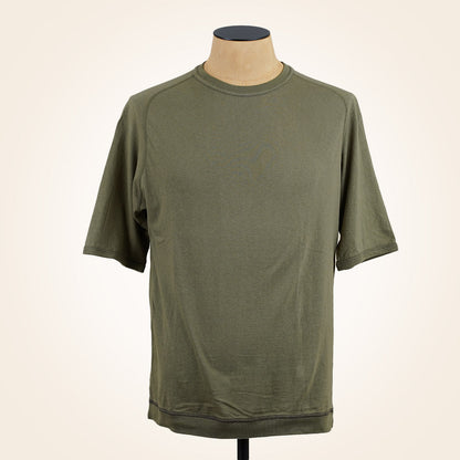SUPIMA COTTON FREEDOM SLEEVE CREW - Army Olive LRC1121