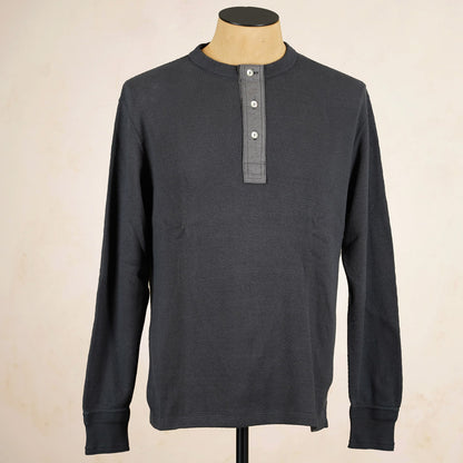 Loop & Weft Thermal Henley Neck LRH1041 - Black