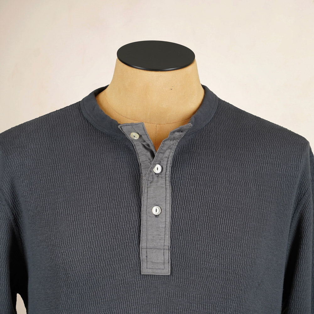 Loop & Weft Thermal Henley Neck LRH1041 - Black